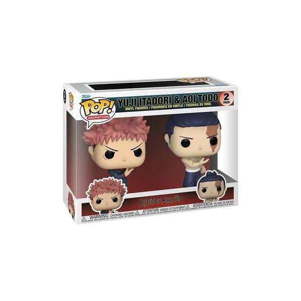 Pack 2 Figurer Funko Pop Animation Jujutsu Kaisen S2 Yuji Itadori & Aoi Todo- USED