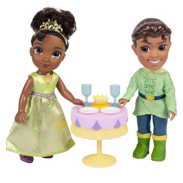 Docka - JAKKS PACIFIC - Tiana och Naveen - 30 cm - 11 artikulationspunkter - Exceptionella detaljer