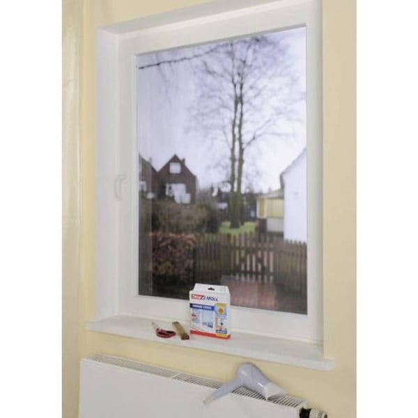TESA Fönsterfolie Thermo Cover - 4 m x 1,50 m - Transparent