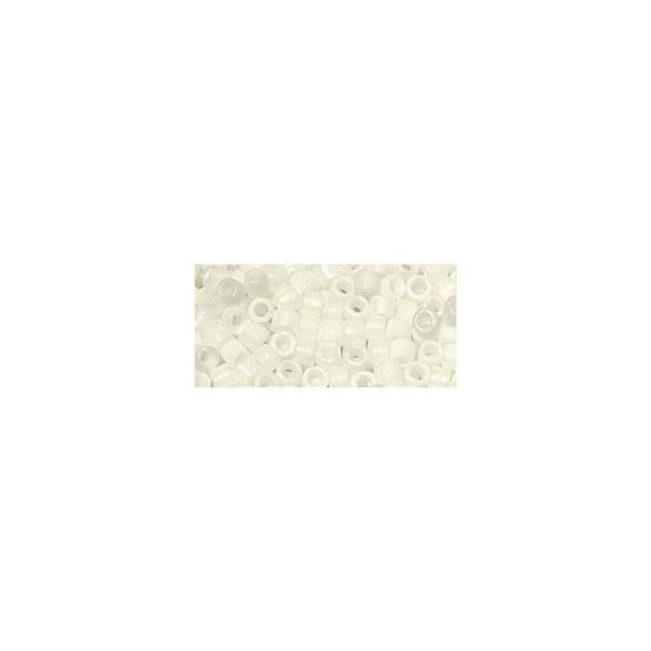 Delica-rocailles, 2,2 mm opak, låda, snövit, 6g