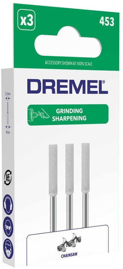 DREMEL 453 slipskivor för slipning och slipning av motorsågskedjor - Set med 3