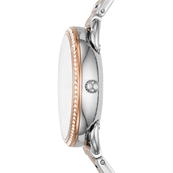 Klocka - FOSSIL - ES4396 - Läder Svart - Urskiva Stål - Chic Stil Kvinna