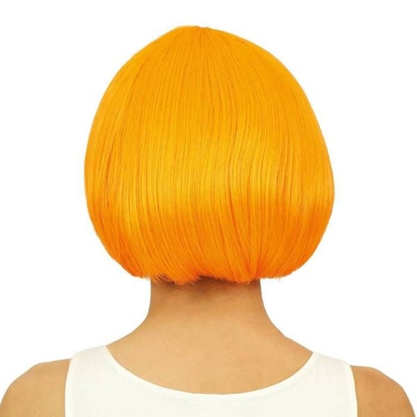 Peruk - LITEN CLOWN - Kort med lugg - Orange - Unisex - Vuxen