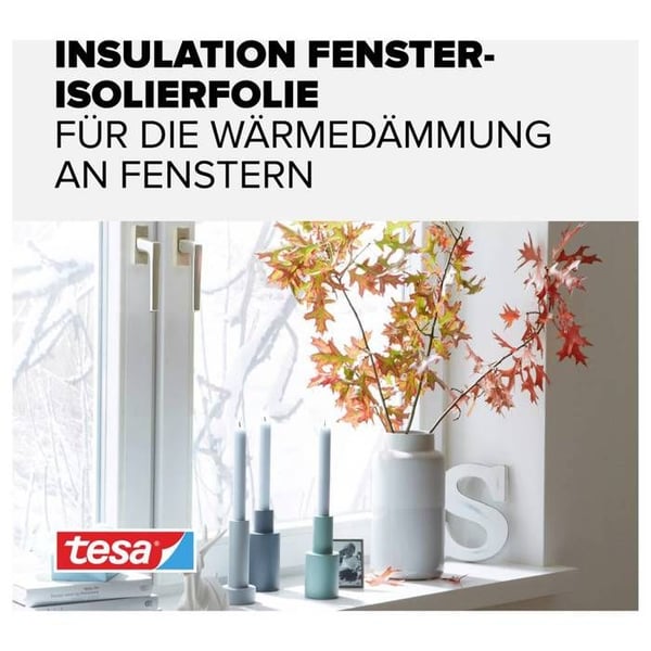 TESA Termofilm til vinduesisolering - 4 m x 1,50 m - Transparent