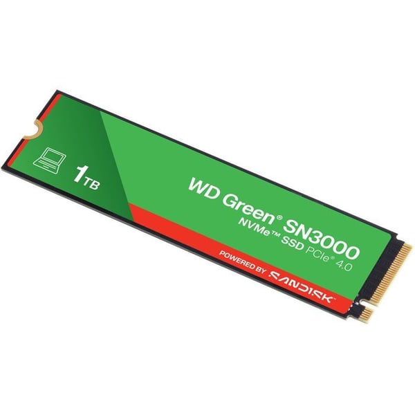 WESTERN DIGITAL - WDS100T4G0E - Intern SSD - Green - SN3000 - NVMe - 1 To