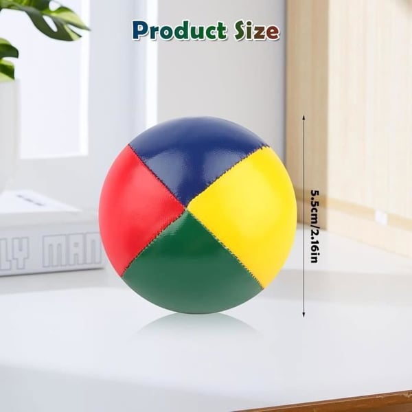 Sæt med 5 Jongleringsbolde - PU Bolde - Ø 55 mm - 60g Multifarvet BOLD
