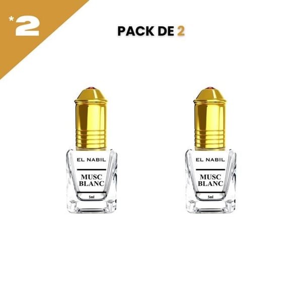 el Nabil Musc Blanc Parfum Concentré Utan Alkohol 12*5ml 2*5ml
