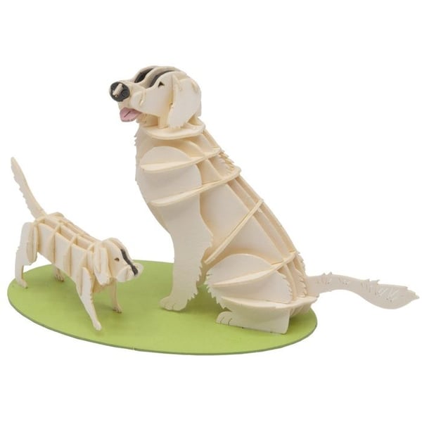 3D-pappermodell - FRIDOLIN - Golden Retriever - Kartong - 12,5×8×5,5 cm - Från 8 år