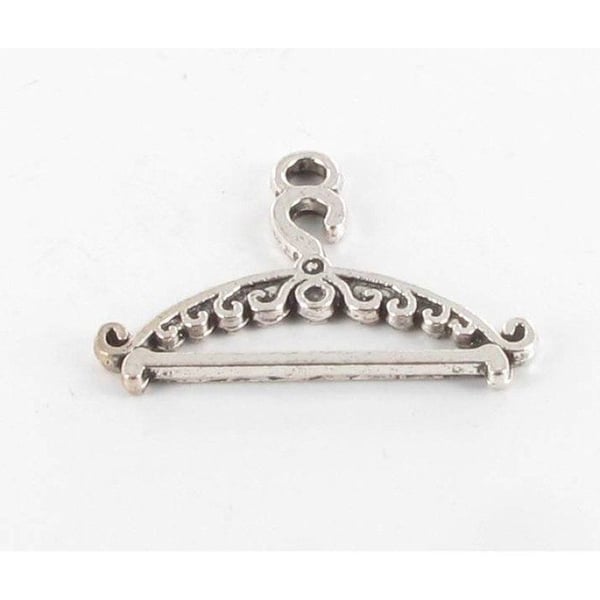 MégaCréa - Metallberlock Galge 23mm Silverfärgad (10 stycken)