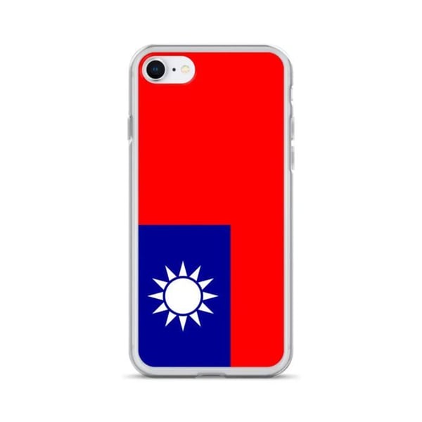 Mobilskal – Taiwan Flagga – Kompatibel med iPhone 6 Plus – Flexibelt Fodral – Slitstarkt och Stötsäkert – Silikon – Pixelforma