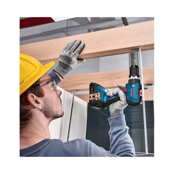 Borrmaskin med Slag BOSCH GSB 18V-65 (2 x 2,0 Ah + GAL 18V-20 + L-Case)