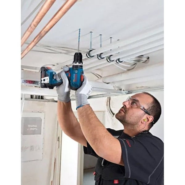 Borrmaskin med Slag BOSCH GSB 18V-65 (2 x 2,0 Ah + GAL 18V-20 + L-Case)