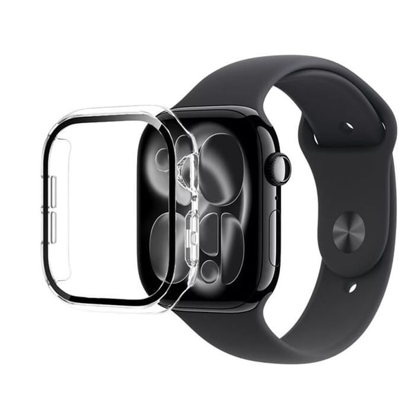 Skyddshölje kompatibelt med Watch 46mm Serie 11 - Hård skyddsetui transparent med härdat glas Phonillico®