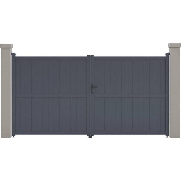 Aluminiumport "Maurice" - 349,5 x 180,9 cm - Grå