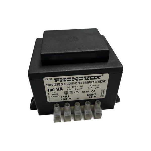 Transformator För Pool 100va 230/12v 50-60hz Ip-00 Block Tp31100 Phonovox - Phonovox