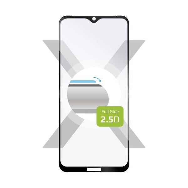 Skärmskydd - FIXED - Full-Cover - Xiaomi Redmi Note 9A-9C - Härdat glas - Svart