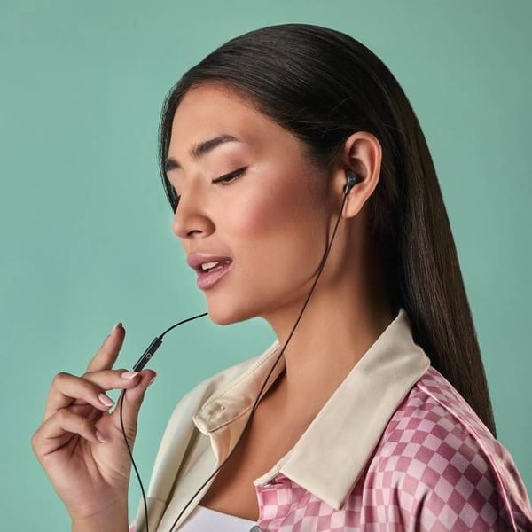 Trådbundna hörlurar - EasyPods - Typ C - Svart - In-ear - Svettresistent