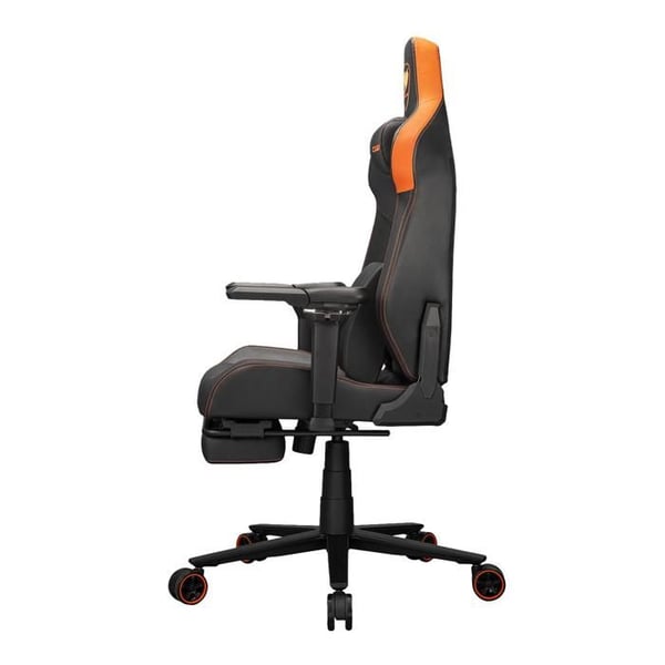 Gamingstol - COUGAR - ARMOREVOM - Svart/Orange - Fällbar fotstöd - 5D armstöd