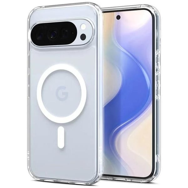 Spigen Ultra Hybrid-fodral med Pixelsnap för Google Pixel 10 Pro XL 6.8" Klar VIT - ACS09725