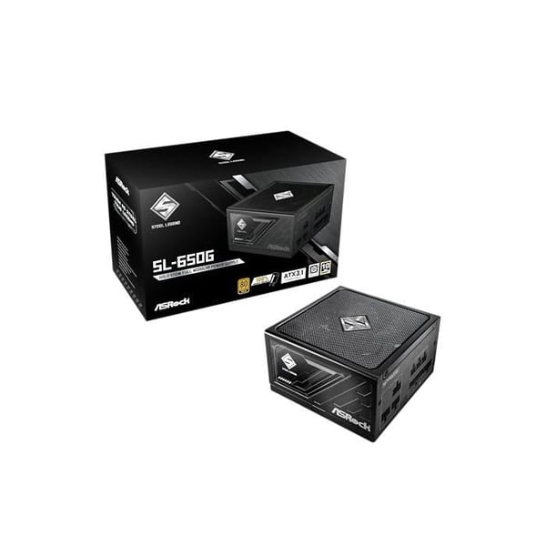 Strömförsörjning PC - ASRock - Steel Legend SL-650G - 650W - 80 Plus Gold - Modulerad