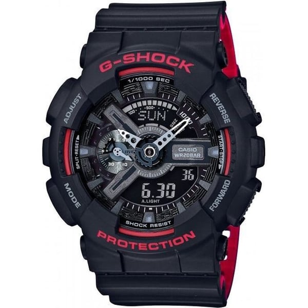 G-Shock klocka - CASIO - GA-110HR-1AER - Svart resin - Analog och digital visning - Herr sportklocka