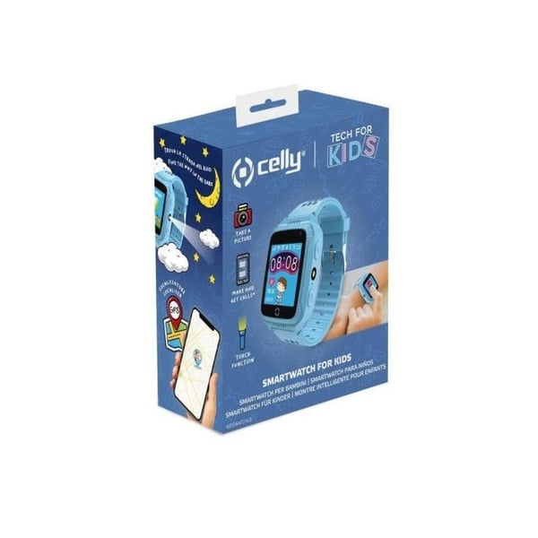 Smartwatch för barn - Celly - KIDSWATCH - Färg Blå - 1,44" - Unisex