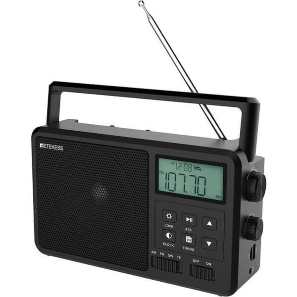 Retecess TR638 Portable Radio, AM FM SW med LCD-skärm, Digital Tuning, Trådlös ljudkvalitet är bra, Timer, TF/USB Retecess TR638 Portable Radio, AM FM SW med LCD-skärm, Digital Tuning, Trådlös ljudkvalitet är bra, Timer, TF/USB