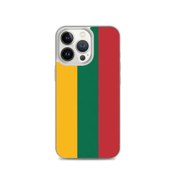 Mobilskal – Litauisk flagga – Kompatibel med iPhone 13 Pro – Mjuk case – Hållbar och stötsäker - Silikon - Pixelforma