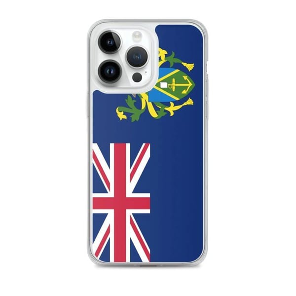 Mobiltelefonhölje - PIXELFORMA - iPhone 14 Pro Max - Flagga Pitcairnöarna - Mjuk - Transparent