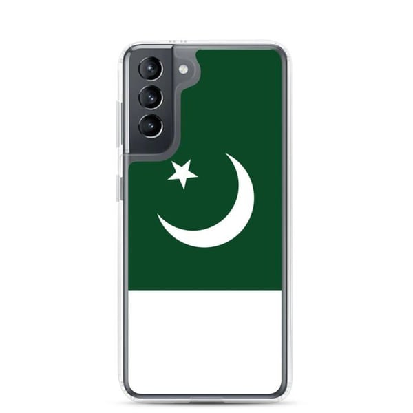 Mobilskal – Pakistan flagga – Kompatibel med Samsung Galaxy S24 – Mjukt fodral – Slitstarkt och stötsäkert – Pixelforma