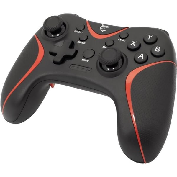 Spelkontroll - VIT - Vit haj DECURION - Trådad - USB-C - Vibration