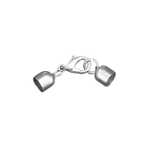 Dekorativ spänne, frostad, silver, 8 mm, 1 styck