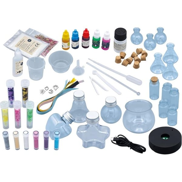 Vetenskapligt kit - BUKI FRANCE - Labb för potioner - 15 färgglada potioner - Ljusbas med nattlampa - 5 magiska experiment