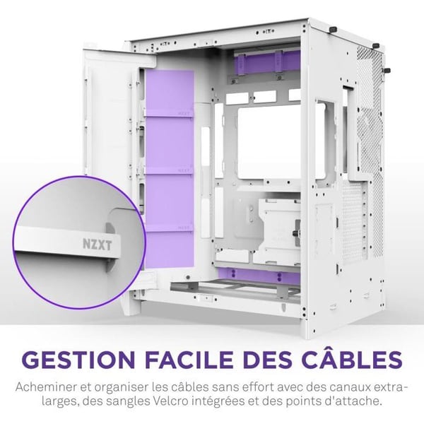 Mellanstor chassi - NZXT - CM-H92FW-01 - H9 Flow - Dubbelkammare - Meshpaneler - Härdat glas