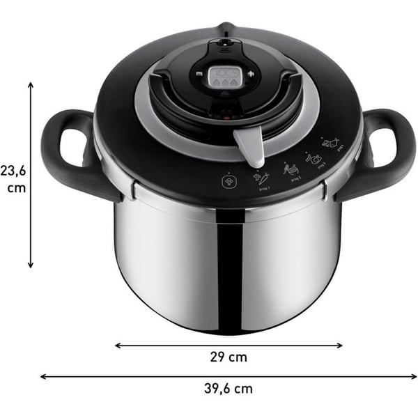Tryckkokare - TEFAL - Clipso CHEF - 8L - Rostfritt stål - 4 tillagningsprogram