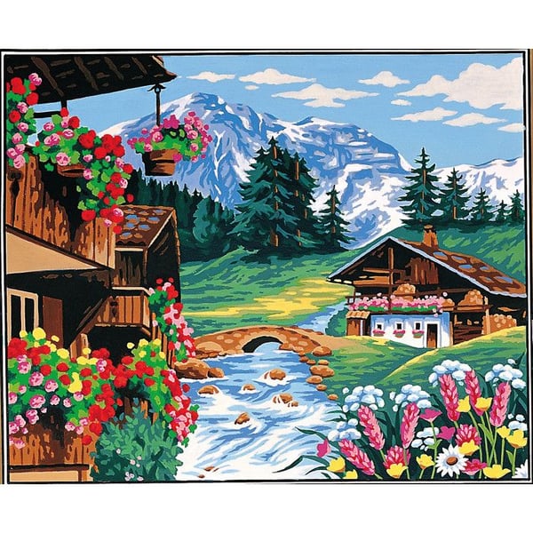 Canevas Pénélope Antik Vid strömmen 60x70cm