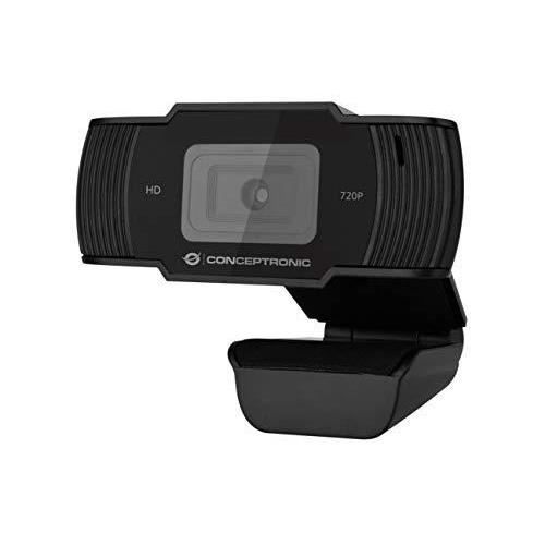 Webcam HD - CONCEPTRONIC - AMDIS05B - 720P - Svart - Med Mikrofon