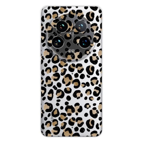 Tryckt silikonfodral som är kompatibelt med Xiaomi 14 Ultra Leopard