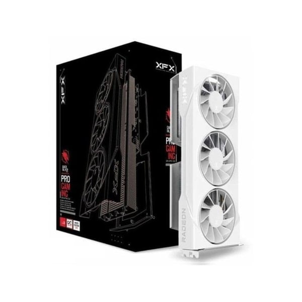 XFX SWIFT AMD Radeon RX 9060 XT OC Triple Fläkt 16GB GDDR6 FSR 4 Vit