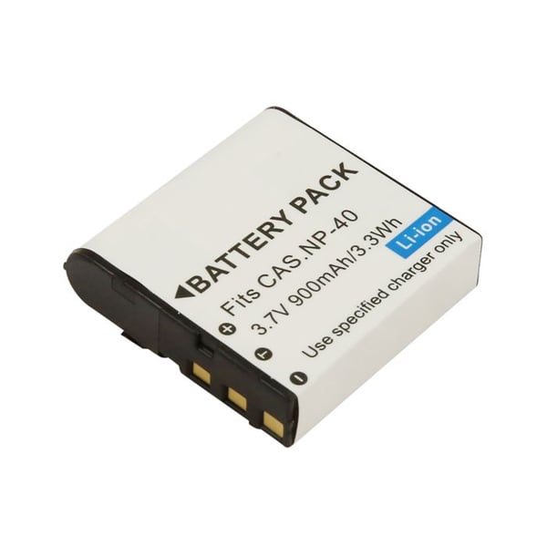 Batteri Li-ion 3.7V 900mAh 3.3Wh för Casio NP-40 Kamera Vit