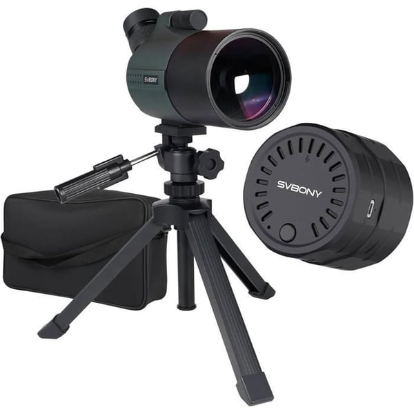 Långtidsutsikt SVBONY SV41Pro 28-84x80 mm Mak och WiFi-kamera SC002, Kompakt Lätt, För målskjutning, fågelskådning