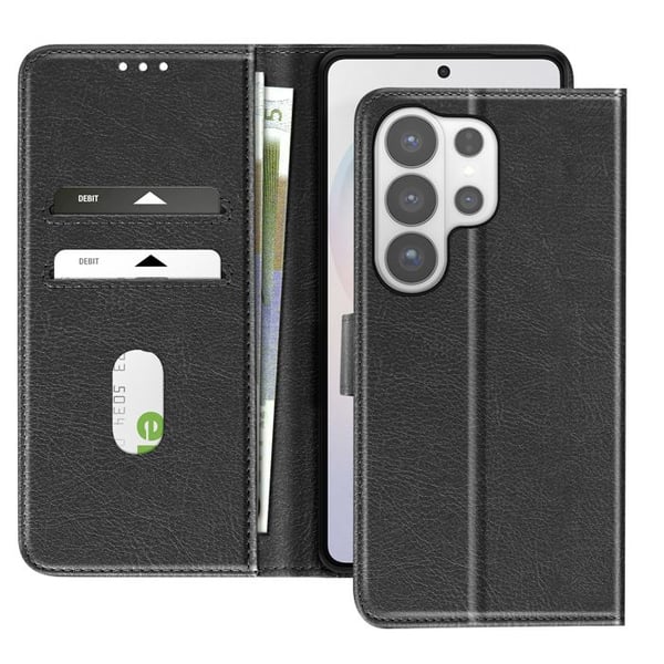 Plånboksfodral för Galaxy S26 Ultra Chesterfield Grainé Ställfunktion Svart