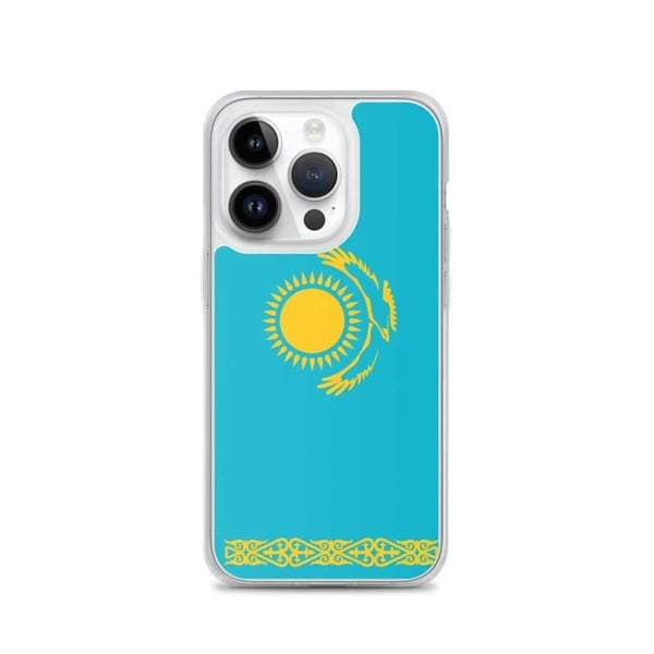 iPhone-fodral - Flerfärgad - Kazakstans flagga - Mjuk - TPU - Vertikalt modell