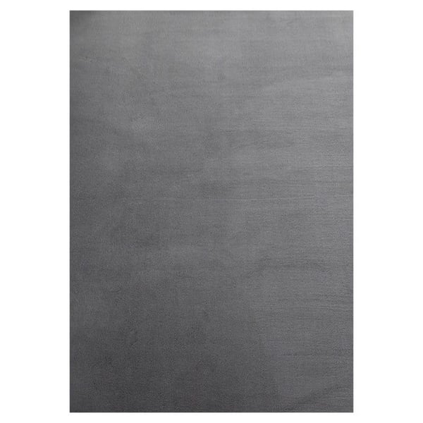 Kortluggad matta - AYYILDIZ - Matta för vardagsrum - Grå - 80x250 cm - Antisklidigt baksida (ull)