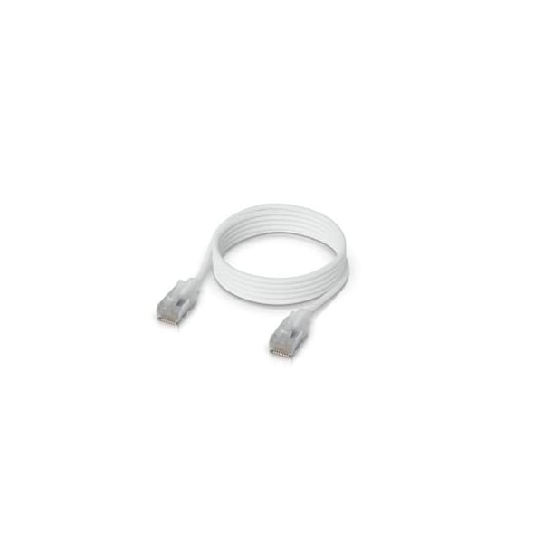 CAT6A anslutningskabel - Ubiquiti - UACC-CABLE-PATCH-EL-C6A-2M-W - 2m - Vit