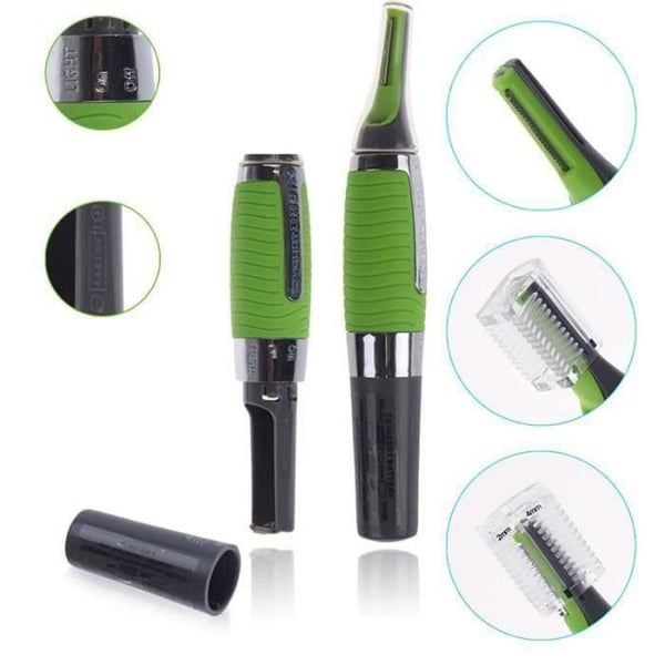 Elektrisk rakapparat för män blandad näs- och öronrakapparat Micro Touch Trimmer med LED