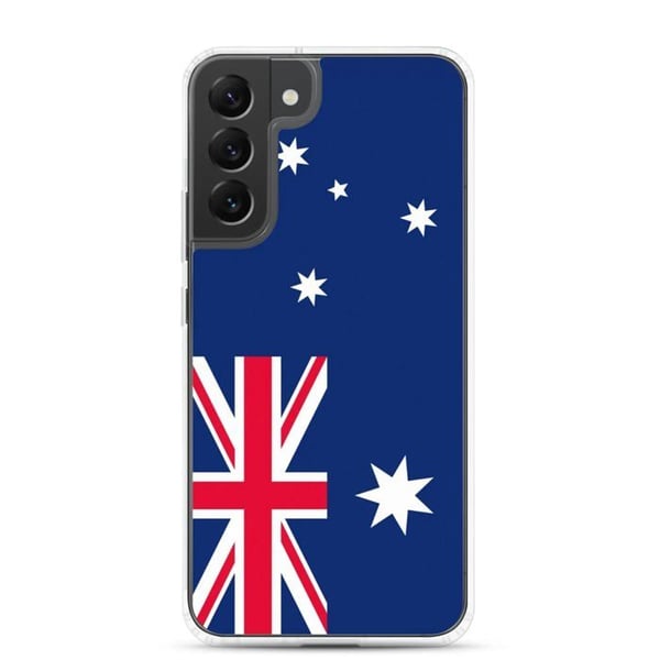 Mobilskal – Australiens flagga – Kompatibel med Samsung Galaxy S22 Ultra – Mjuk Fodral – Slitstark och Stötresistent – Pixelforma