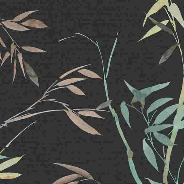 Non-woven tapet 10388-15 tapet blommor floral 0,53 x 10,05 m Erismann Martinique svart