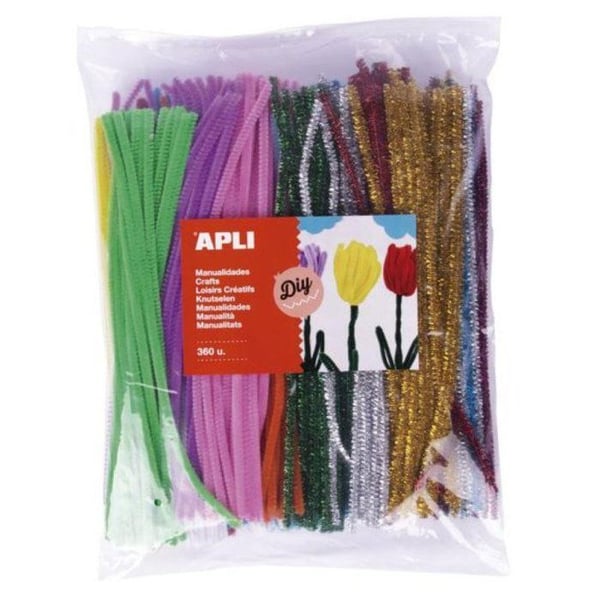Apli Agipa - 30 cm Cheniller i Blandade Färger 360 Cheniller