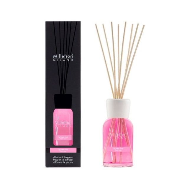 DIFFUSOR MED PINNAR LYCHEE ROS 250ML MILLEFIORI